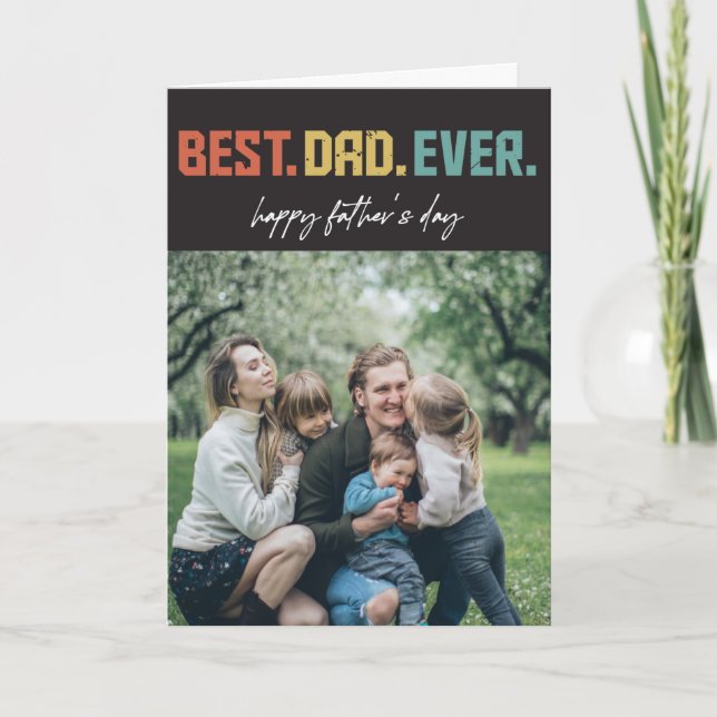 Bästa Pappa någonsin Photo Fars dag Kort (Framsida)
