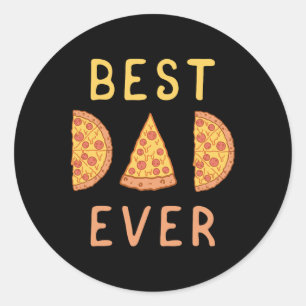 Bästa Pappa någonsin Pizza Älskare Fars dag Pappa Runt Klistermärke