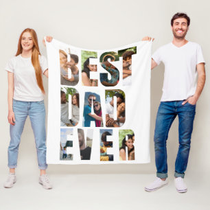 Bästa pappa någonsin Platshållarmall för fotokol Fleecefilt
