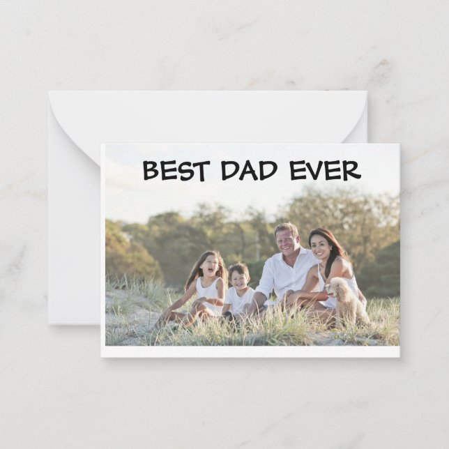 Bästa pappa någonsin platt notkorth anteckningskort (Framsida)