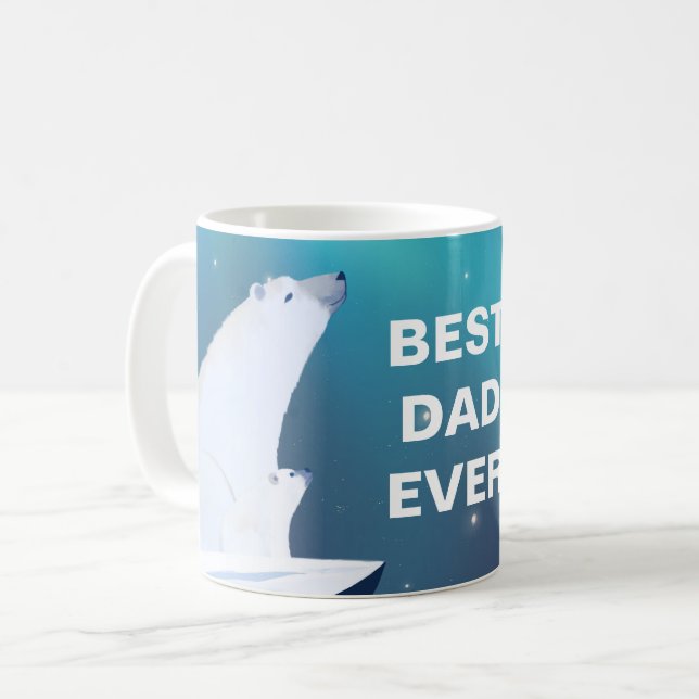  Bästa Pappa någonsin-Polar - illustration  Kaffemugg (Framsida vänster)