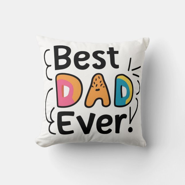 Bästa pappa någonsin present. Fars dag Kudde (Framsida)