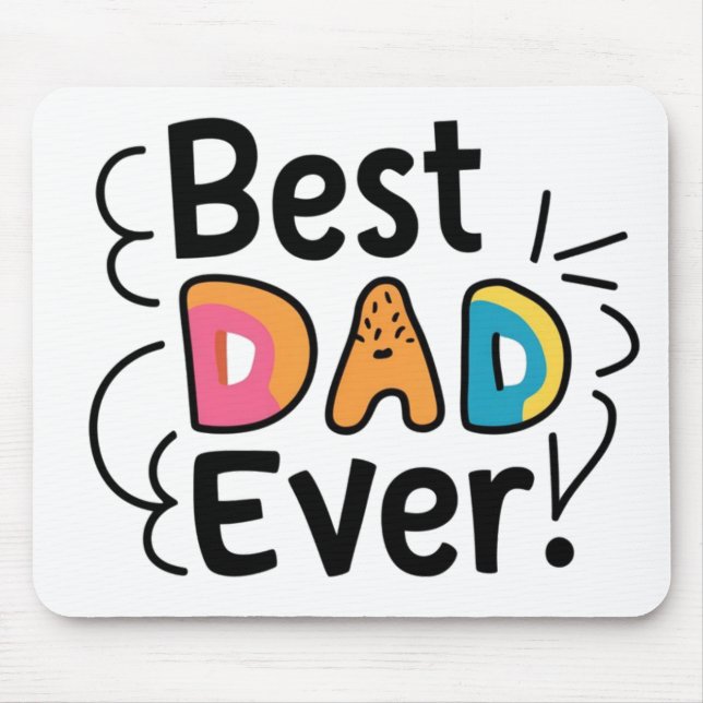 Bästa pappa någonsin present. Fars dag Musmatta (Framsidan)