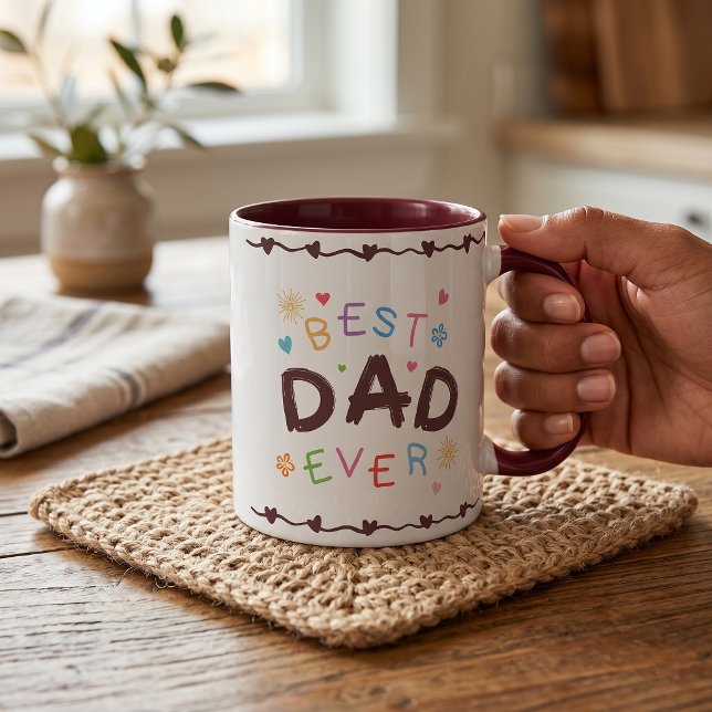 Bästa pappa någonsin present till pappa fars dag mugg (Skapare uppladdad)