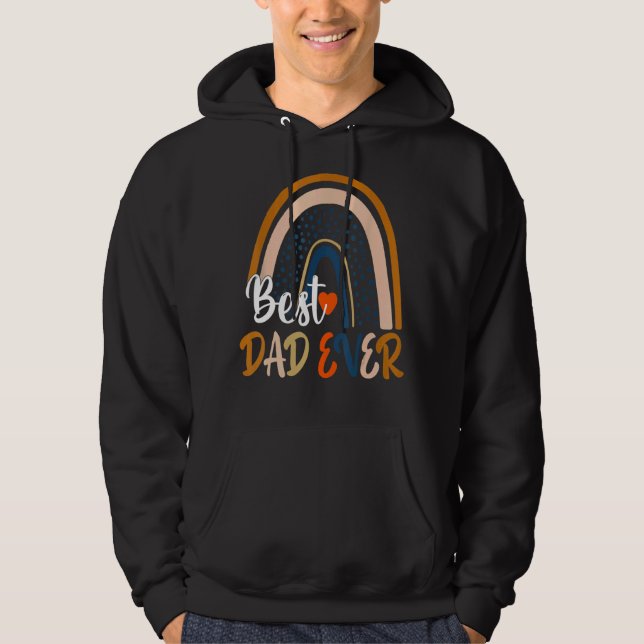 Bästa Pappa någonsin Rainbow Fars dag från frun Da Hoodie (Framsida)