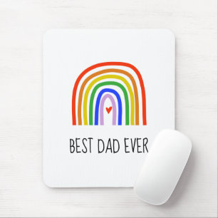 Bästa Pappa någonsin Rainbow Heart Fars dag Kärlek Musmatta