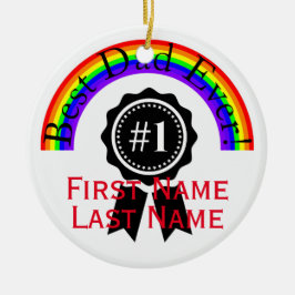 Bästa Pappa någonsin Rainbow Ornament HAMbWG