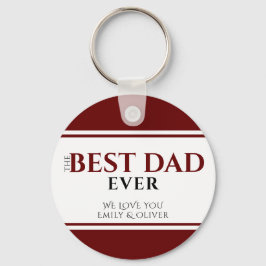 Bästa Pappa någonsin Red Black Far's Day Nyckelring