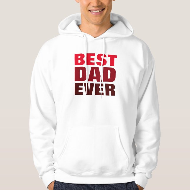 Bästa Pappa någonsin Red White Fars dag Sweatshirt (Framsida)