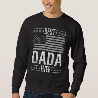 Bästa pappa någonsin Retro amerikansk flagga rolig Lång Ärmad Tröja