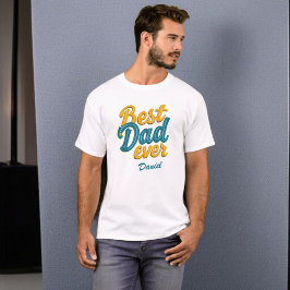 Bästa Pappa någonsin | Retro Anpassade Fars dag T Shirt
