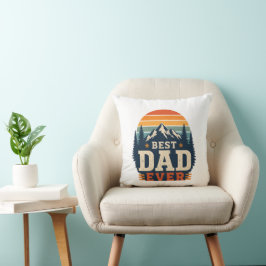 Bästa pappa någonsin Retro Berg Kastkudde Kudde