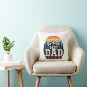 Bästa pappa någonsin Retro Berg Kastkudde Kudde