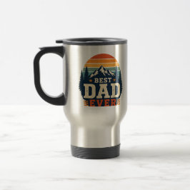Bästa pappa någonsin Retro bergssolnedgångsmugg Resemugg