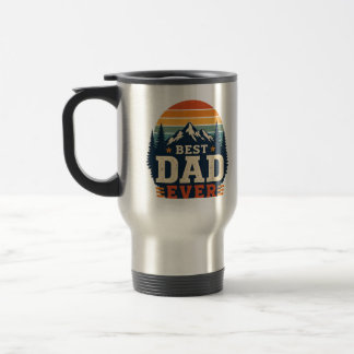Bästa pappa någonsin Retro bergssolnedgångsmugg Resemugg