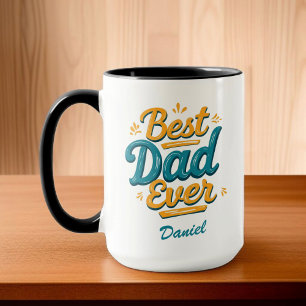 Bästa Pappa någonsin Retro Personlig Fars dag Mugg