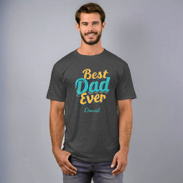 Bästa Pappa någonsin | Retro Personlig Fars dag T Shirt