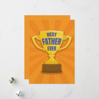 Bästa pappa någonsin Retro-trofécup för Pappa Julkort