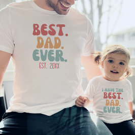 Bästa Pappa någonsin Retro-Vintage-teckensnitt Far T Shirt
