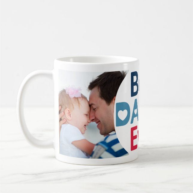 Bästa pappa någonsin. Rolig fotokollage Kaffemugg (Vänster)