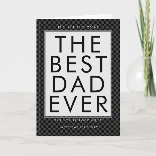 Bästa pappa någonsin rolig modern fars dag kort (Framsida)