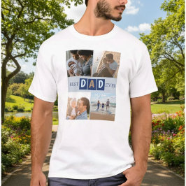 Bästa pappa någonsin Rolig typografi 4 foto pappa T Shirt