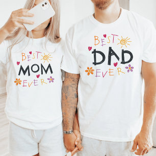 Bästa Pappa någonsin Roligt Colorful Clipart Far T Shirt