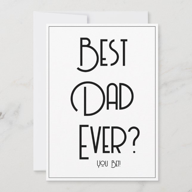 Bästa pappa någonsin? Roligt fadersdags-kort (Framsida)