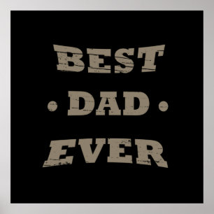 Bästa pappa någonsin roligt fars dag poster