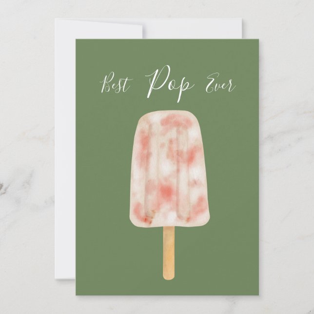 Bästa Pappa Någonsin Roligt Glass-pappdagskort Julkort (Framsida)
