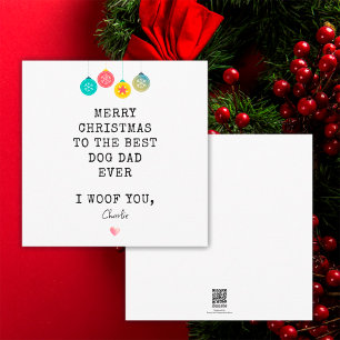 Bästa Pappa Någonsin Roligt God Jul Från Hund Julkort