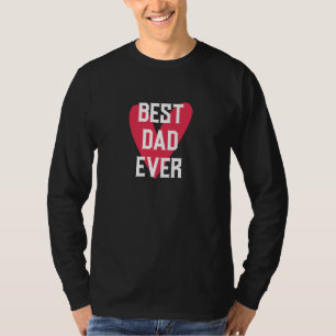 Bästa Pappa någonsin Rosa Heart Fars dag T Shirt
