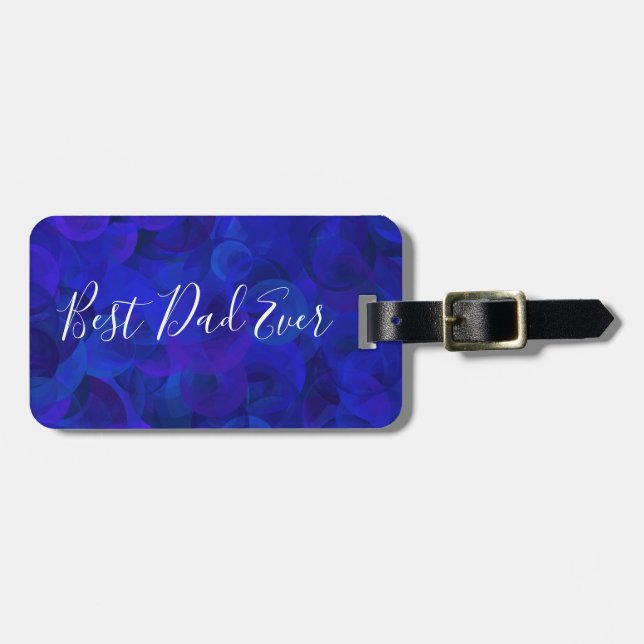 Bästa Pappa någonsin, Royal Blue Unique Fars dag Bagagebricka (Horisontell Framsida)