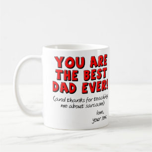 Bästa Pappa Någonsin Sarksastisk Rolig Present Kop Kaffemugg