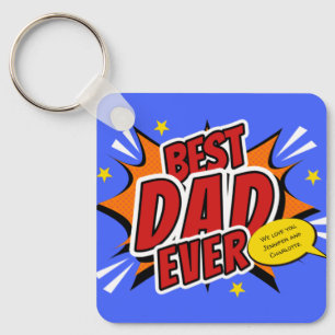 Bästa pappa någonsin seriehjälte fadersdag nyckelring