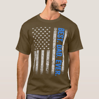 Bästa Pappa någonsin Shirt US American Flagga Gift T