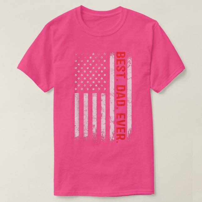 Bästa Pappa någonsin Shirt US American Flagga Gift T Shirt (Design framsida)