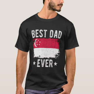 Bästa Pappa någonsin Singapore Flagga Best Singapo T Shirt