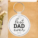 Bästa Pappa någonsin-skript, fotovit Nyckelring<br><div class="desc">Bästa pappa någonsin.</div>