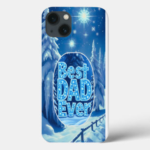 Bästa pappa någonsin Snöig skog iPhone-fodral