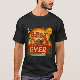 bästa pappa någonsin solnedgång t shirt