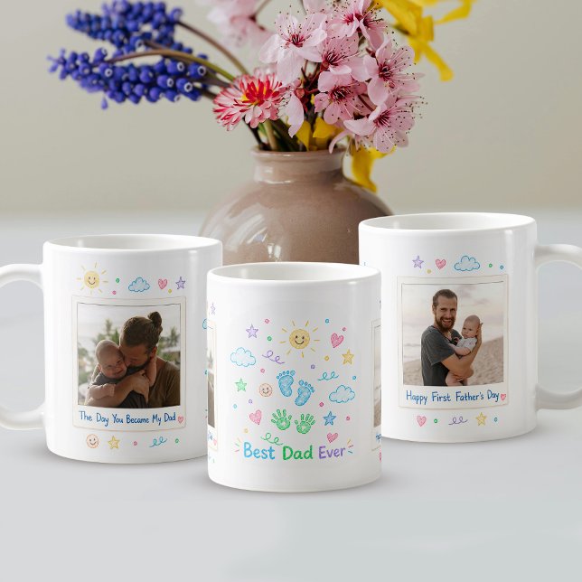 Bästa pappa någonsin Söt bebis och fader foto Kaffemugg (Skapare uppladdad)