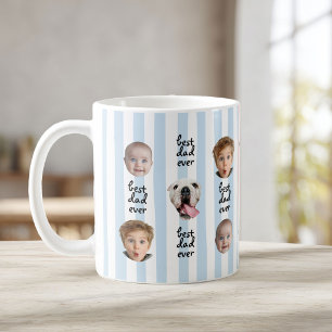 Bästa pappa någonsin Söt randig baby 3 ansikte fot Kaffemugg
