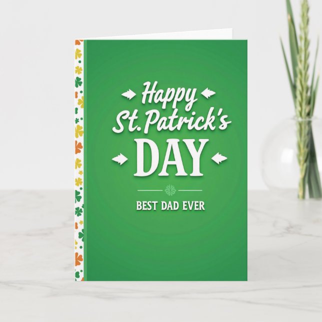 Bästa pappa någonsin St Patricks-kort Kort (Framsida)