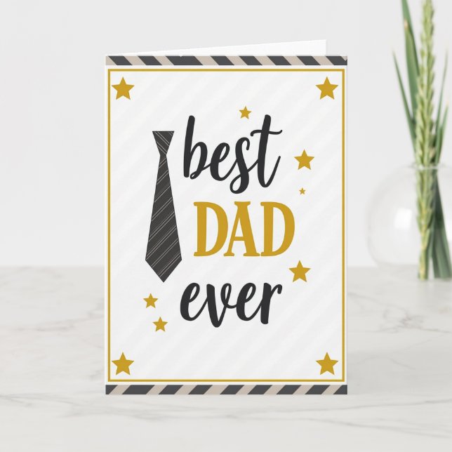 Bästa Pappa Någonsin Stjärnkort Kort (Framsida)