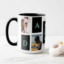 Bästa pappa någonsin Svart foto Personlig mugg