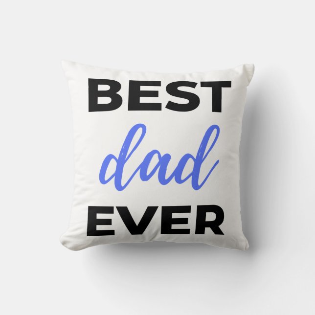 Bästa pappa någonsin svart kudde (Framsida)