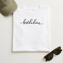 Bästa pappa någonsin Svart Skript Typografi Vit T Shirt
