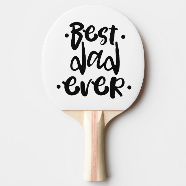 Bästa pappa någonsin Svart typografi Anpassad foto Pingisracket (Framsidan)