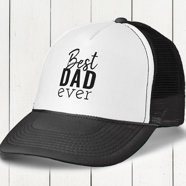 Bästa Pappa någonsin-svartvita typografi Keps (Skapare uppladdad)